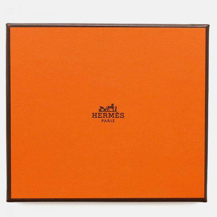 Pre Owned Hermes Azap Compact Lime Evercolor Leather Wallet