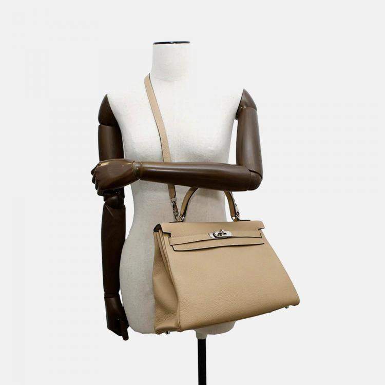 Pre Owned Hermes Kelly Trench Togo Leather 32 Handbag