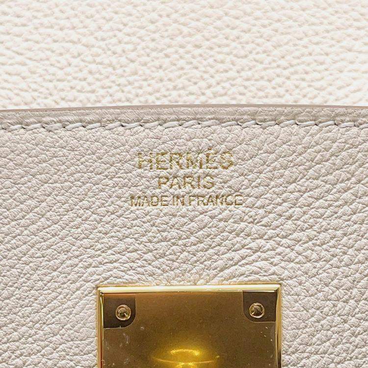 Pre Owned Hermes Birkin 30 Craie Togo Leather Tote Bag