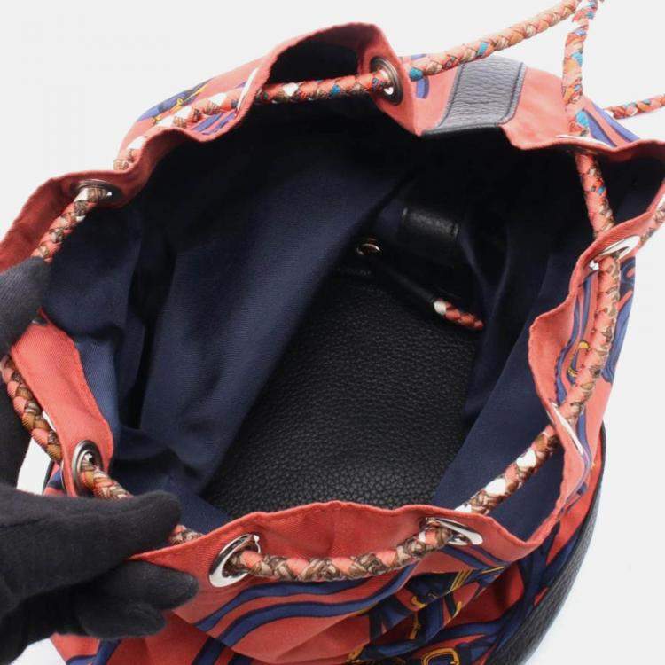 Pre Owned Hermes Sowacool 22 Brides De Gala Multicolor Leather Silk Shoulder Bag