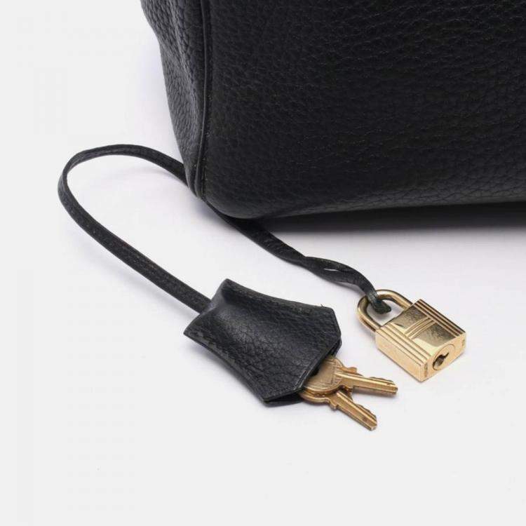 Pre Owned Hermes Birkin 35 Black Leather Handbag