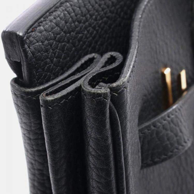 Pre Owned Hermes Birkin 35 Black Leather Handbag