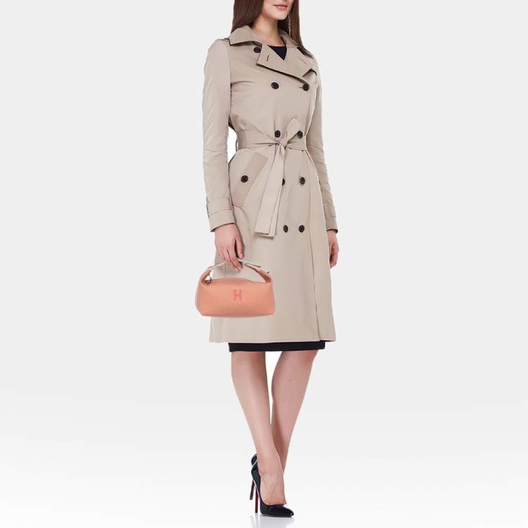 Pre Owned Hermes Goyave Toile H Canvas Small Bride-a-Brac Case
