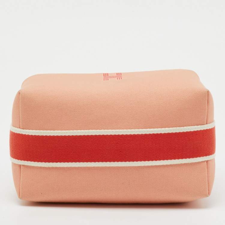 Pre Owned Hermes Goyave Toile H Canvas Small Bride-a-Brac Case
