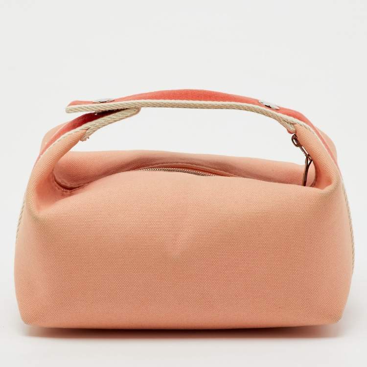Pre Owned Hermes Goyave Toile H Canvas Small Bride-a-Brac Case