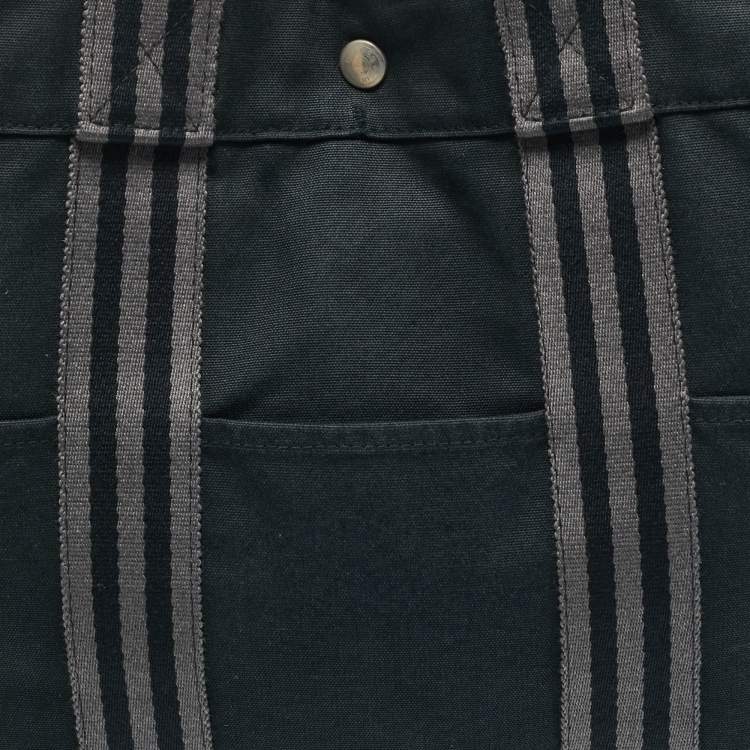 Pre Owned Hermes Black Canvas Herline MM Tote 