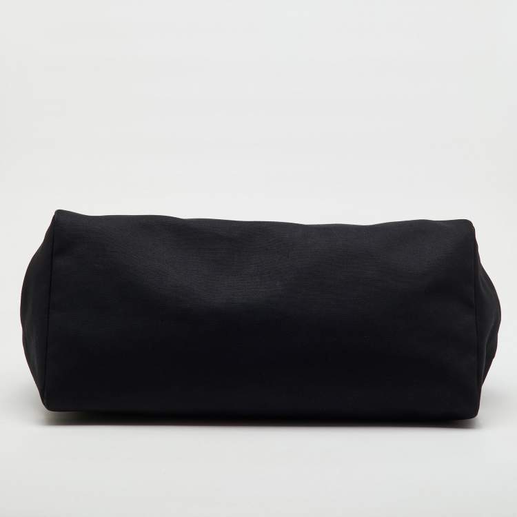 Pre Owned Hermes Black Canvas and Leather Herbag 50 Bag