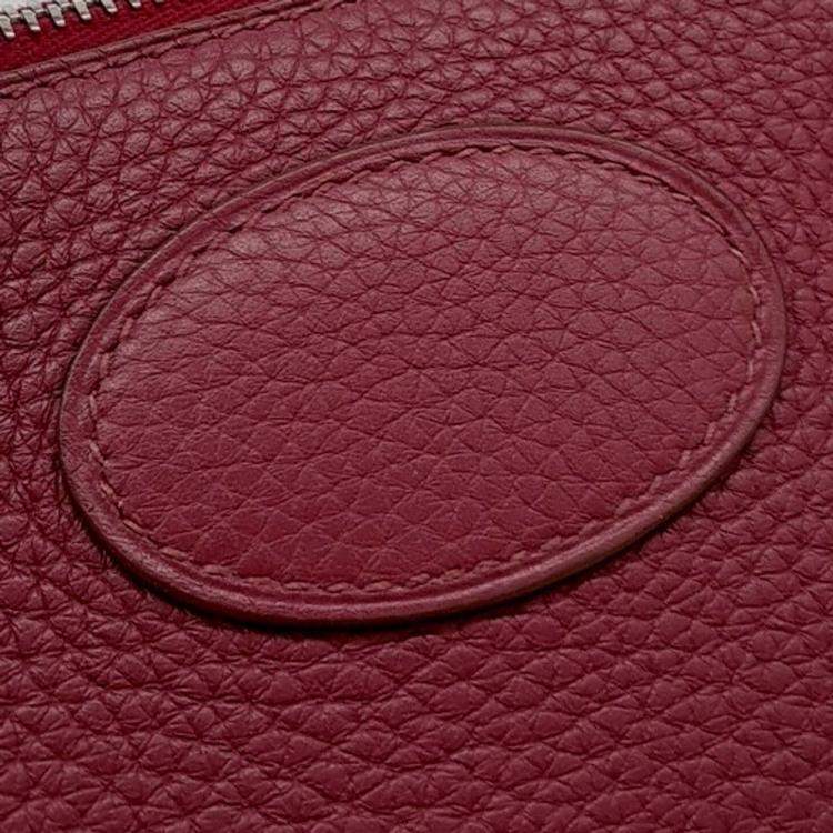 Pre Owned Hermes Bolide 31 Red Leather Bag