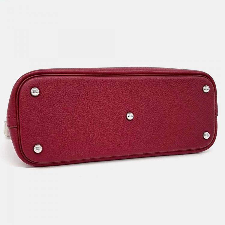 Pre Owned Hermes Bolide 31 Red Leather Bag