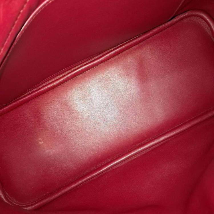 Pre Owned Hermes Bolide 31 Red Leather Bag