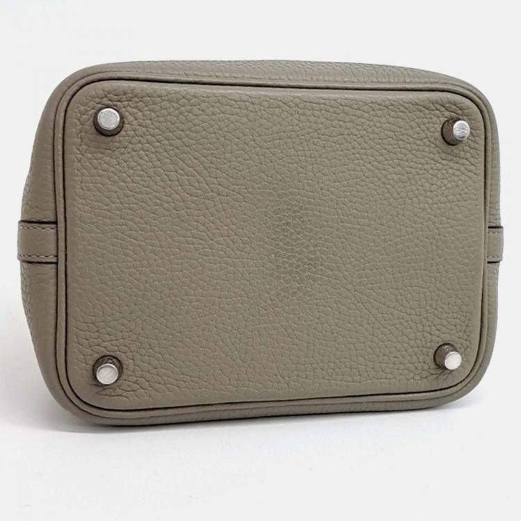 Pre Owned Hermes Grey Leather Rock Picotan 18