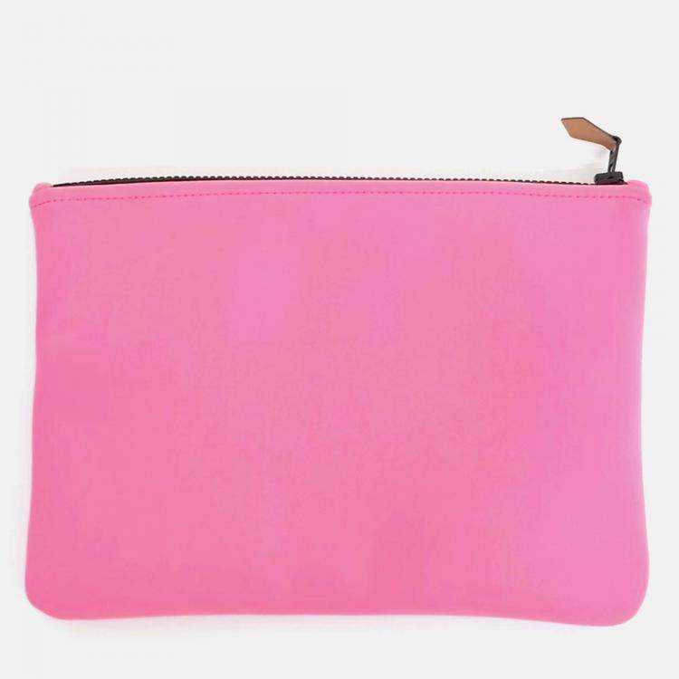 Pre Owned Hermes Pouch Pink Fabric Bag