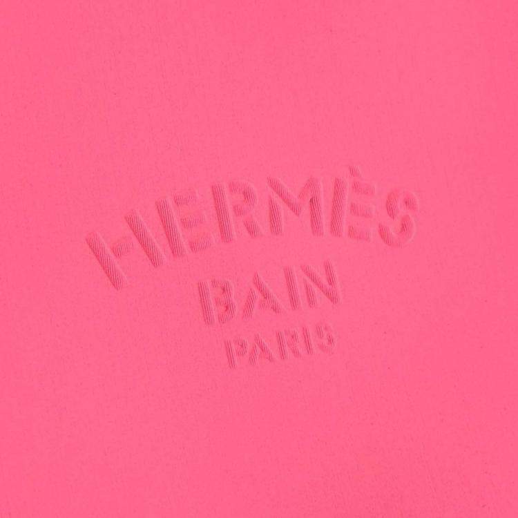 Pre Owned Hermes Pouch Pink Fabric Bag