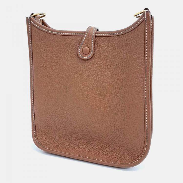 Pre Owned Hermes  Evelyn 16 Brown Leather Bag 