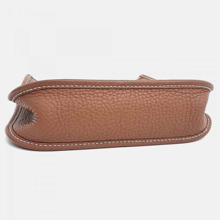 Pre Owned Hermes  Evelyn 16 Brown Leather Bag 