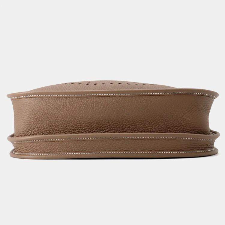 Pre Owned Hermes Evelyne III PM 29 Etoupe Taurillon Clemence Leather Shoulder Bag