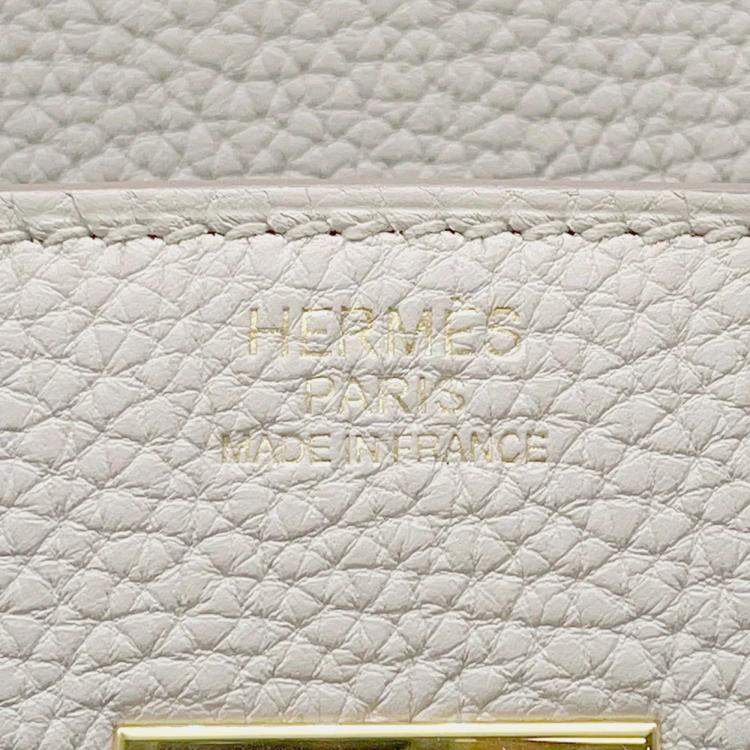 Pre Owned Hermes Birkin 30 Beton Togo Leather Tote Bag