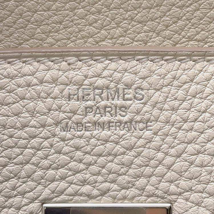 Pre Owned Hermes Birkin 35 Craie Togo Leather Tote Bag