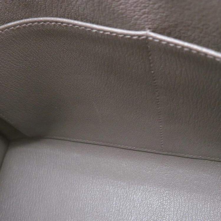 Pre Owned Hermes Kelly Sellier 28 Etain Epsom Leather Shoulder Bag