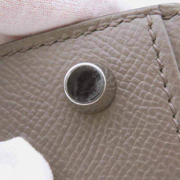 Pre Owned Hermes Kelly Sellier 28 Etain Epsom Leather Shoulder Bag