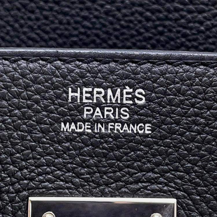 Pre Owned Hermes Birkin 30 Black Togo Leather Tote Bag