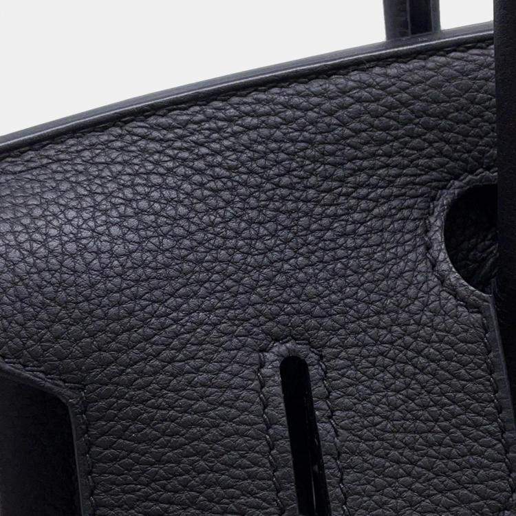 Pre Owned Hermes Birkin 30 Black Togo Leather Tote Bag