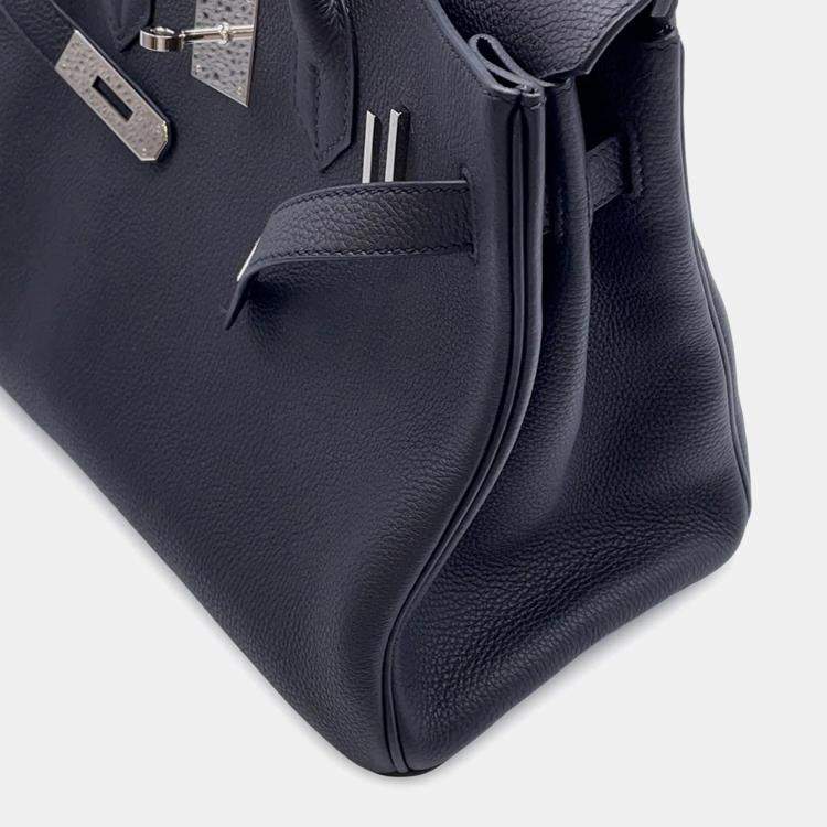 Pre Owned Hermes Birkin 30 Black Togo Leather Tote Bag