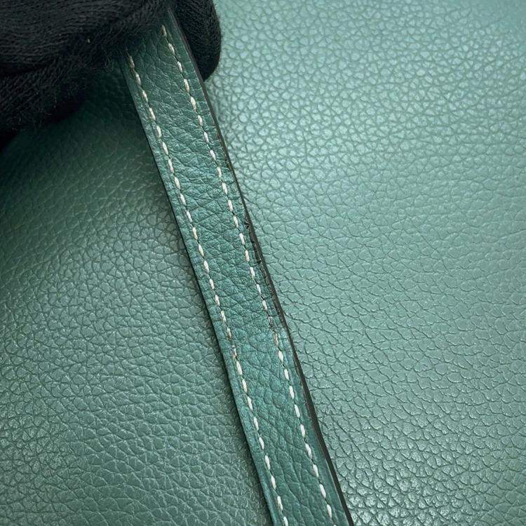 Pre Owned Hermes Convoyeur Mini Blue Evercolor Leather Shoulder Bag
