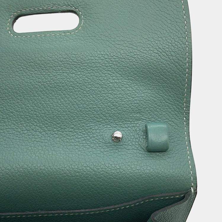 Pre Owned Hermes Convoyeur Mini Blue Evercolor Leather Shoulder Bag