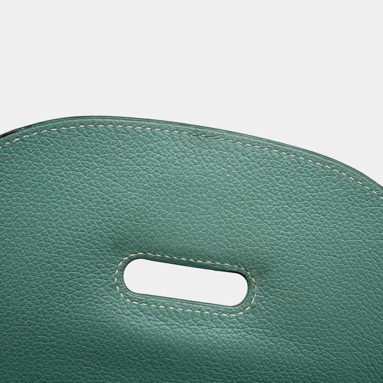 Pre Owned Hermes Convoyeur Mini Blue Evercolor Leather Shoulder Bag