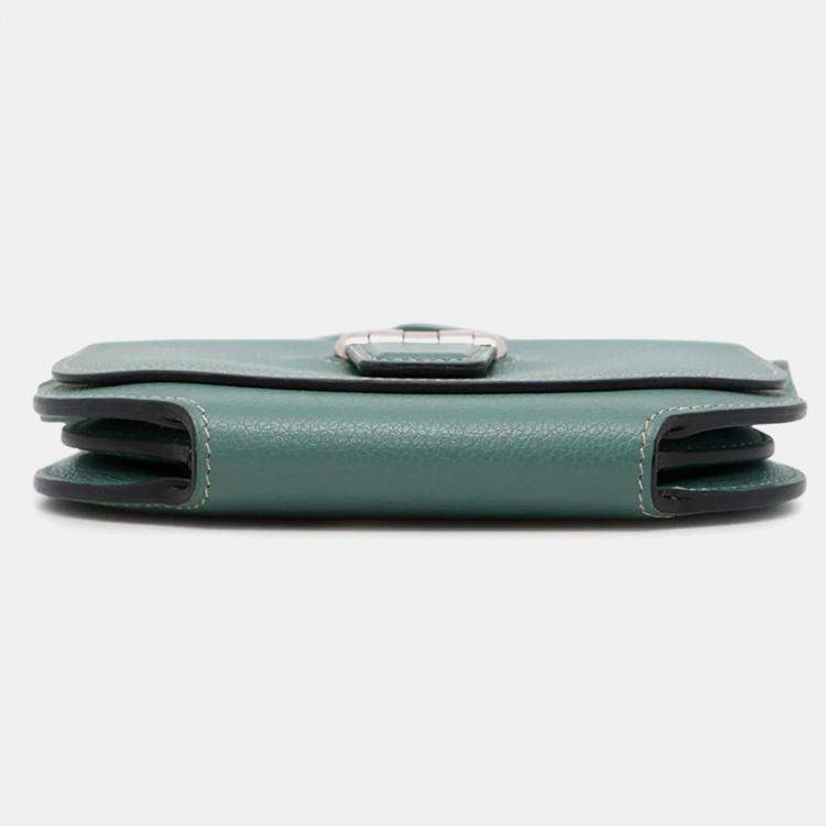 Pre Owned Hermes Convoyeur Mini Blue Evercolor Leather Shoulder Bag