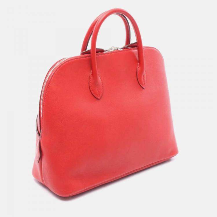 Pre Owned Hermes Bolide1923 30 Vermillon