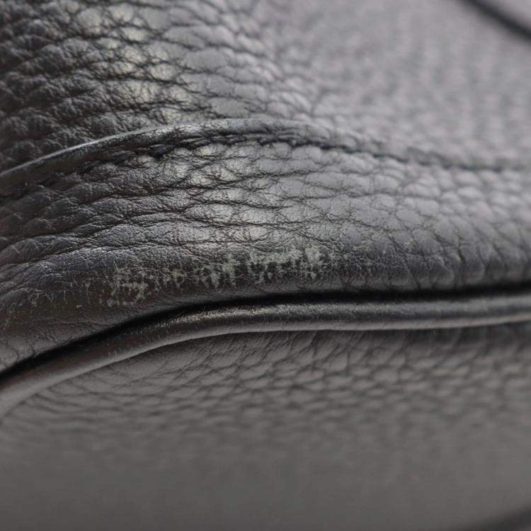 Pre Owned Hermes Garden Party Black Negonda Leather Tote PM