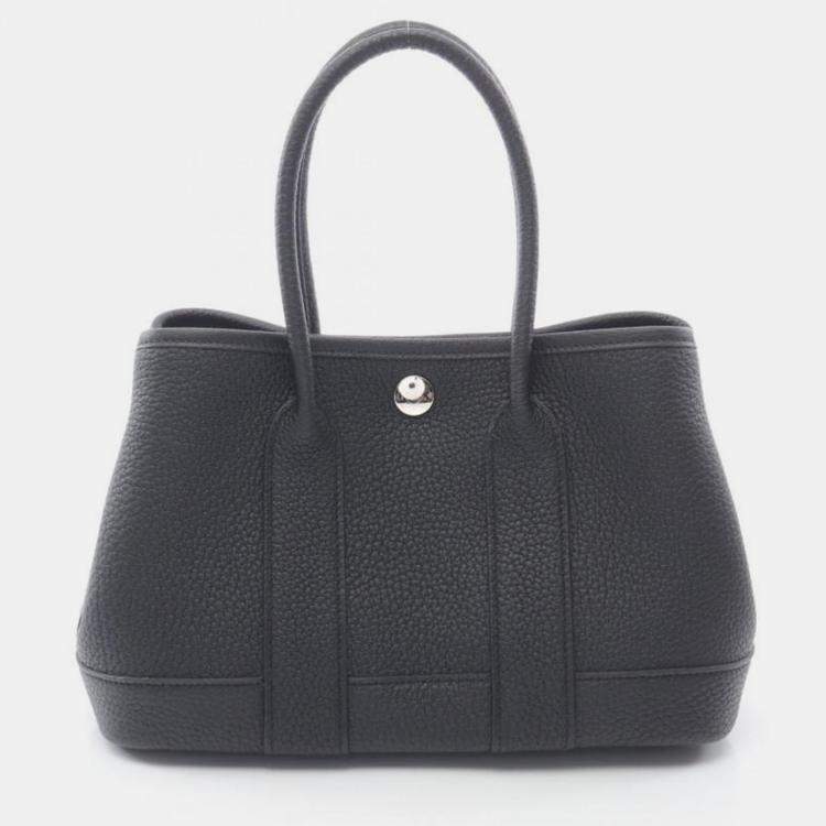 Pre Owned Hermes Neo Garden 23 Black Negonda Tote
