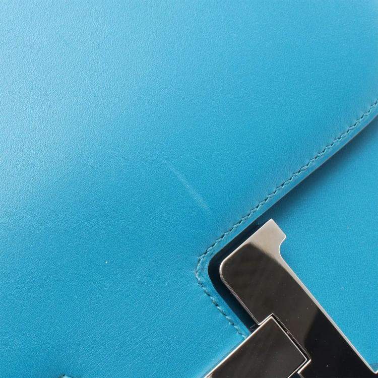 Pre Owned Hermes Constance 3 24 Green Vert Veronese Box Calf Leather Shoulder Bag