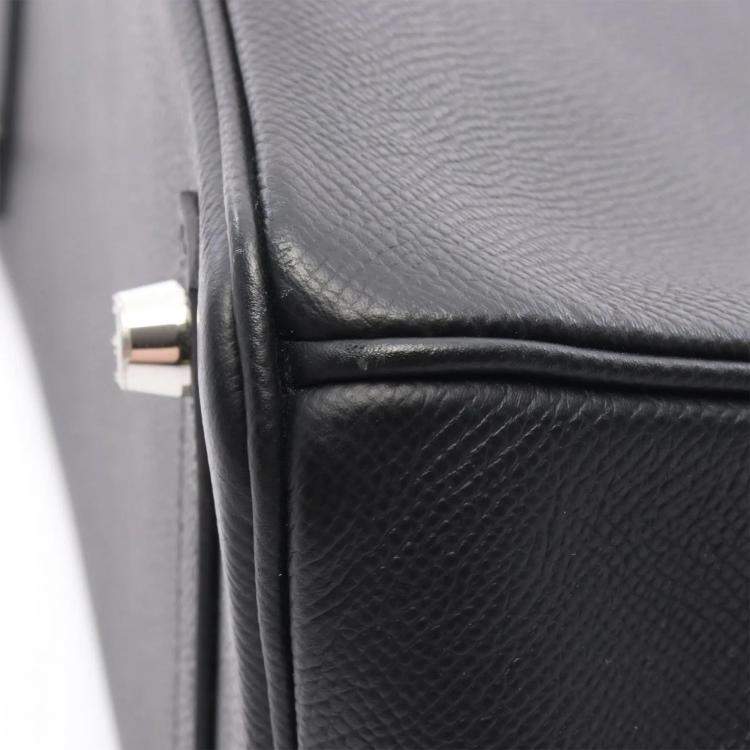 Pre Owned Hermes Birkin 30 Handbag Epsom Leather Epsom Black
