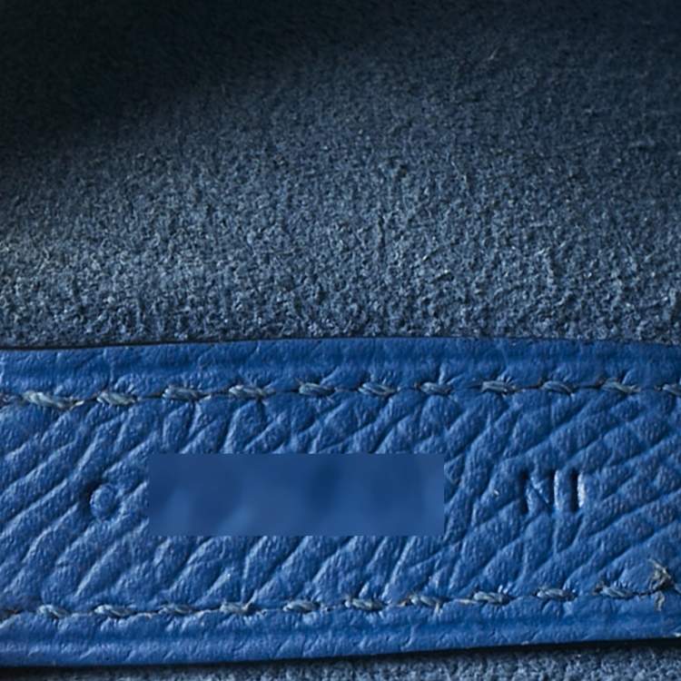 Pre Owned Hermes Bleu Zellige/Bleu Encre/Rouge Epsom Leather Picotin Lock Tressage 18 Bag