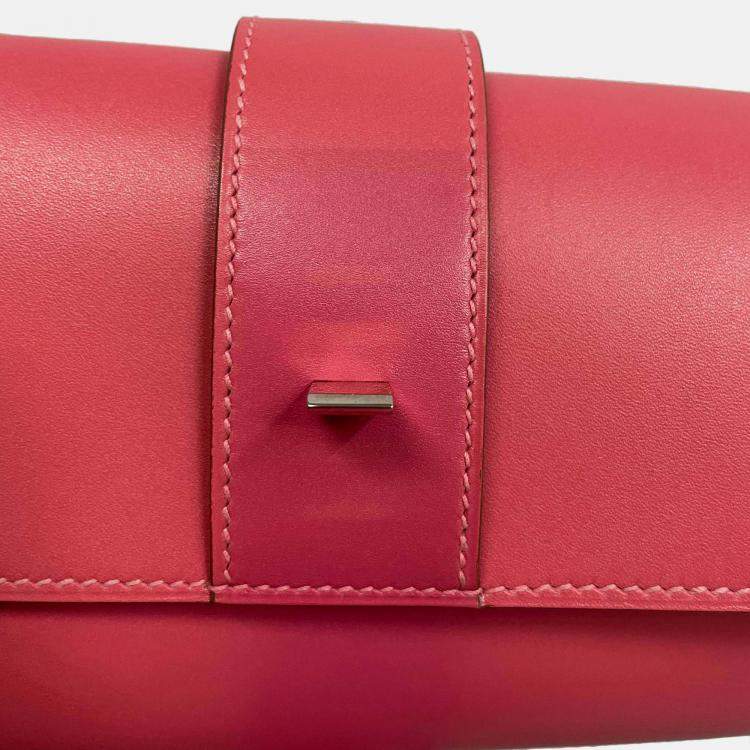 Pre Owned Hermes Medor 23 Tadelakt Leather Clutch Bag