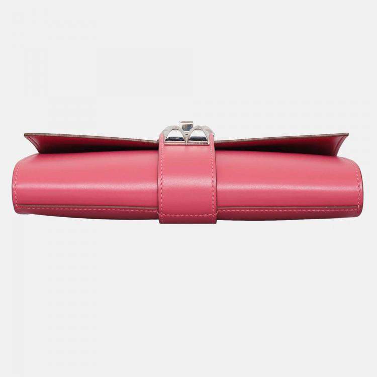 Pre Owned Hermes Medor 23 Tadelakt Leather Clutch Bag