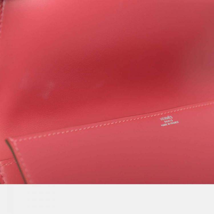 Pre Owned Hermes Medor 23 Tadelakt Leather Clutch Bag
