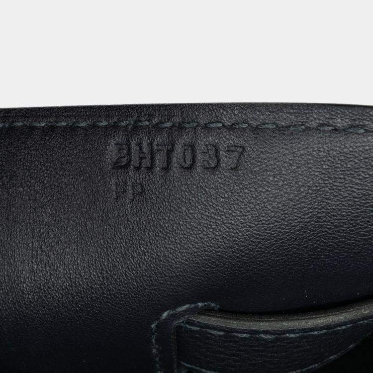 Pre Owned Hermes Kelly Maxi 42 Black Togo Leather Shoulder Bag