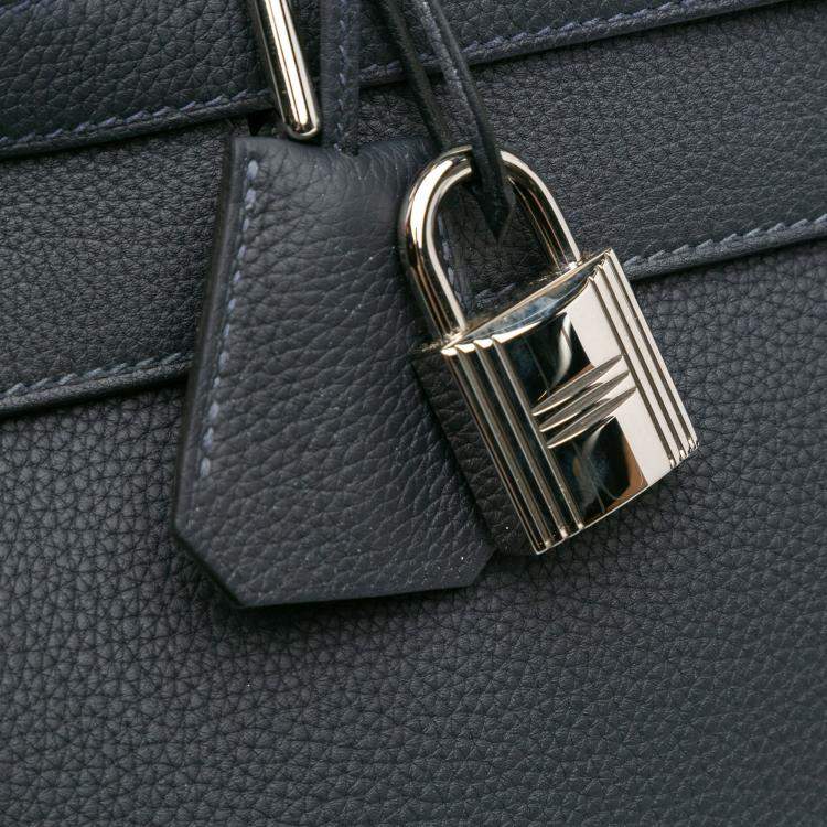 Pre Owned Hermes Kelly Maxi 42 Black Togo Leather Shoulder Bag