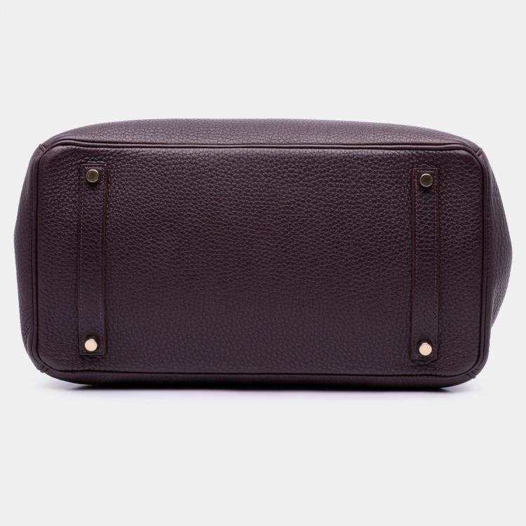 Pre Owned Hermes Birkin 35 Purple Togo Leather Shoulder Bag