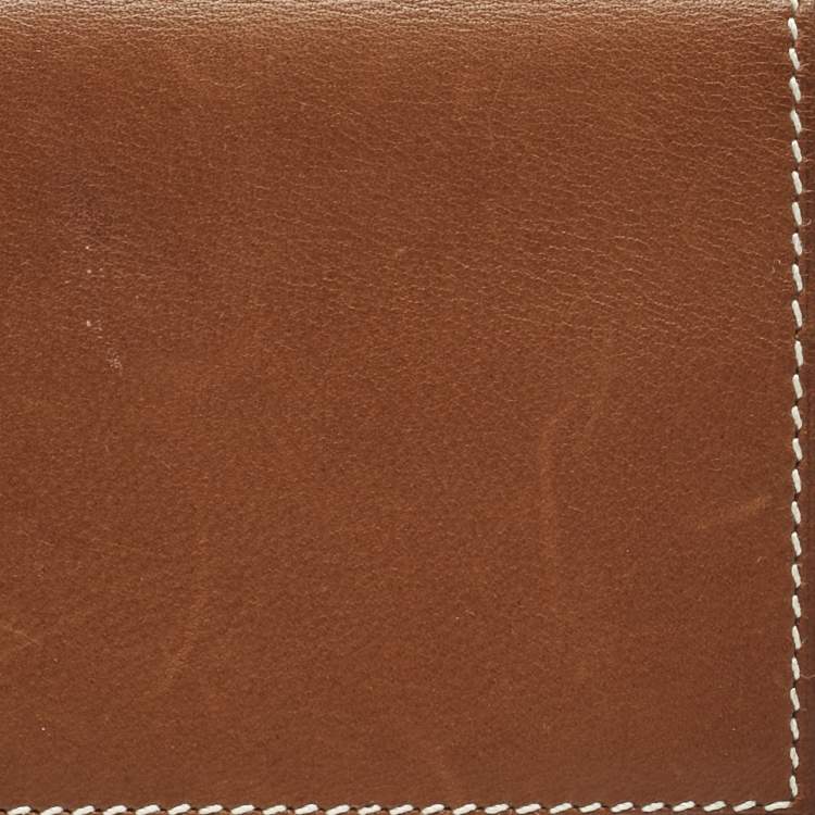 Pre Owned Hermes Fauve Barenia Leather Guernesey Card Holder