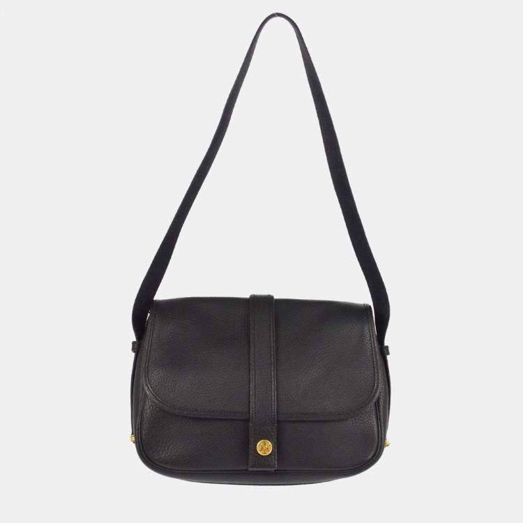 Pre Owned Hermes Black Fjord Noumea Shoulder Bag