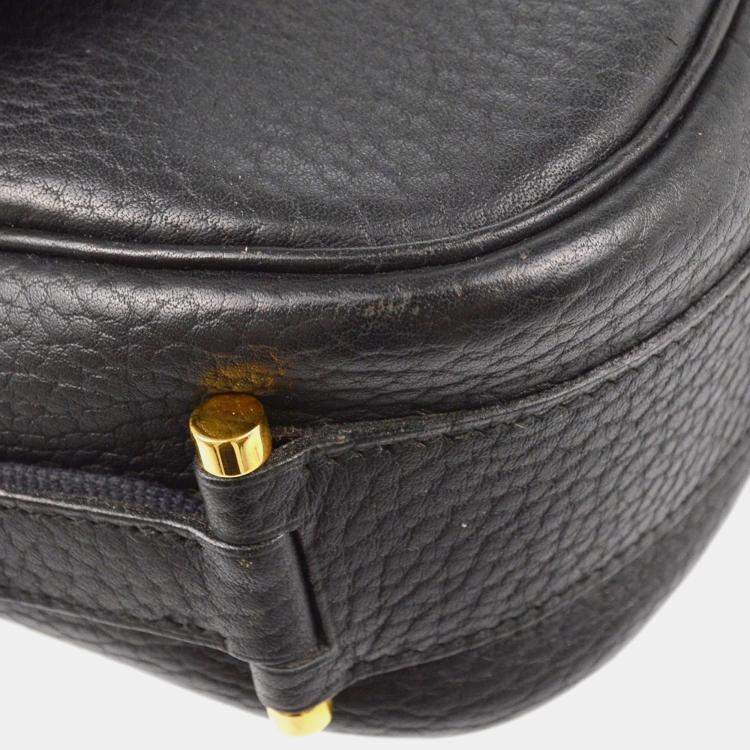 Pre Owned Hermes Black Fjord Noumea Shoulder Bag