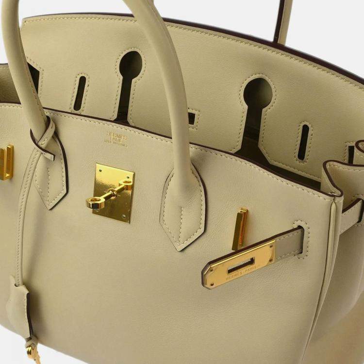 Pre Owned Hermes Birkin 30 Perchemin Swift Handbag