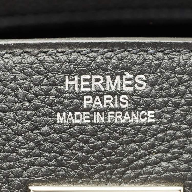 Pre Owned Hermès Noir Togo Leather Palladium Finish HAC Birkin 40 Bag