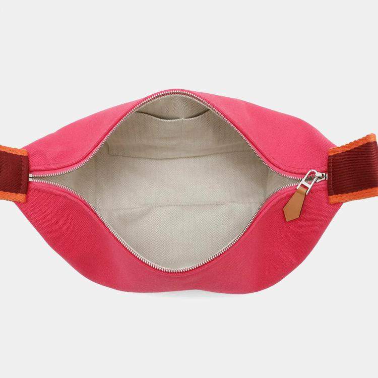 Pre Owned Hermes Bride-a-Brac PM Hibiscus Canvas Pouch