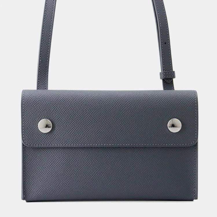 Pre Owned Hermes Hermesnap Grimist Epsom Leather Wallet